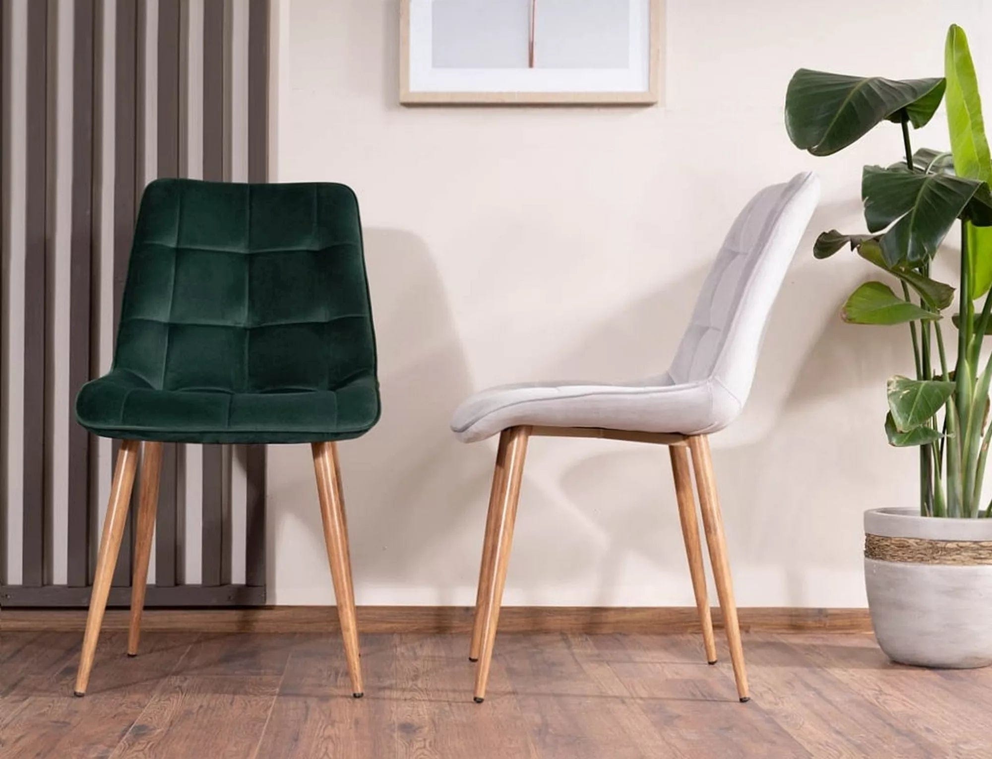 Sedia da pranzo in velluto Chic D Verde (2)