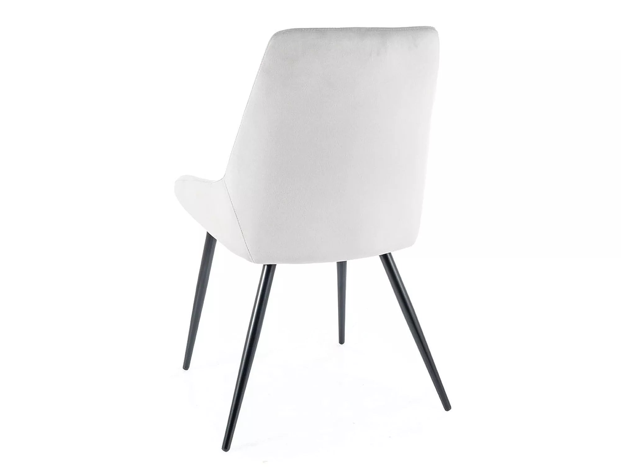 Sedia da pranzo in velluto Cobe Grigio (2)