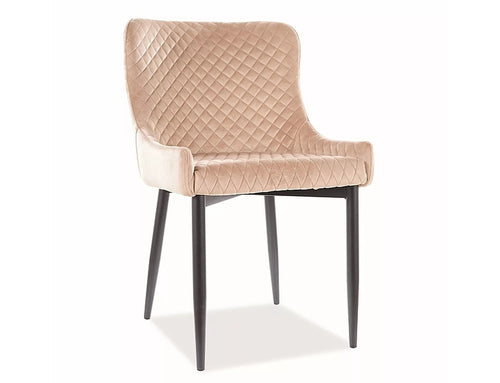Sedia da pranzo in velluto Colin B Beige