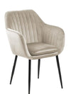 Sedia da pranzo in velluto Emilia Beige
