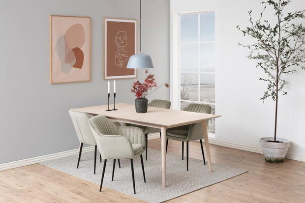 Sedia da pranzo in velluto Emilia Beige (2)