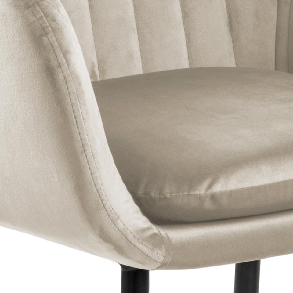 Sedia da pranzo in velluto Emilia Beige (5)