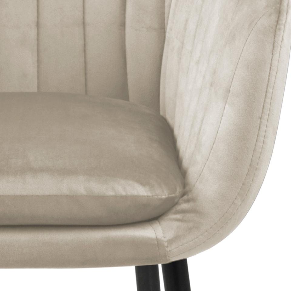 Sedia da pranzo in velluto Emilia Beige (7)