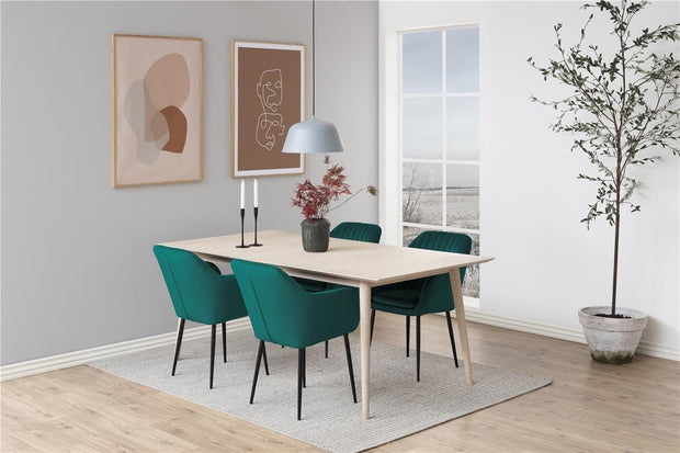 Sedia da pranzo in velluto Emilia Verde (2)