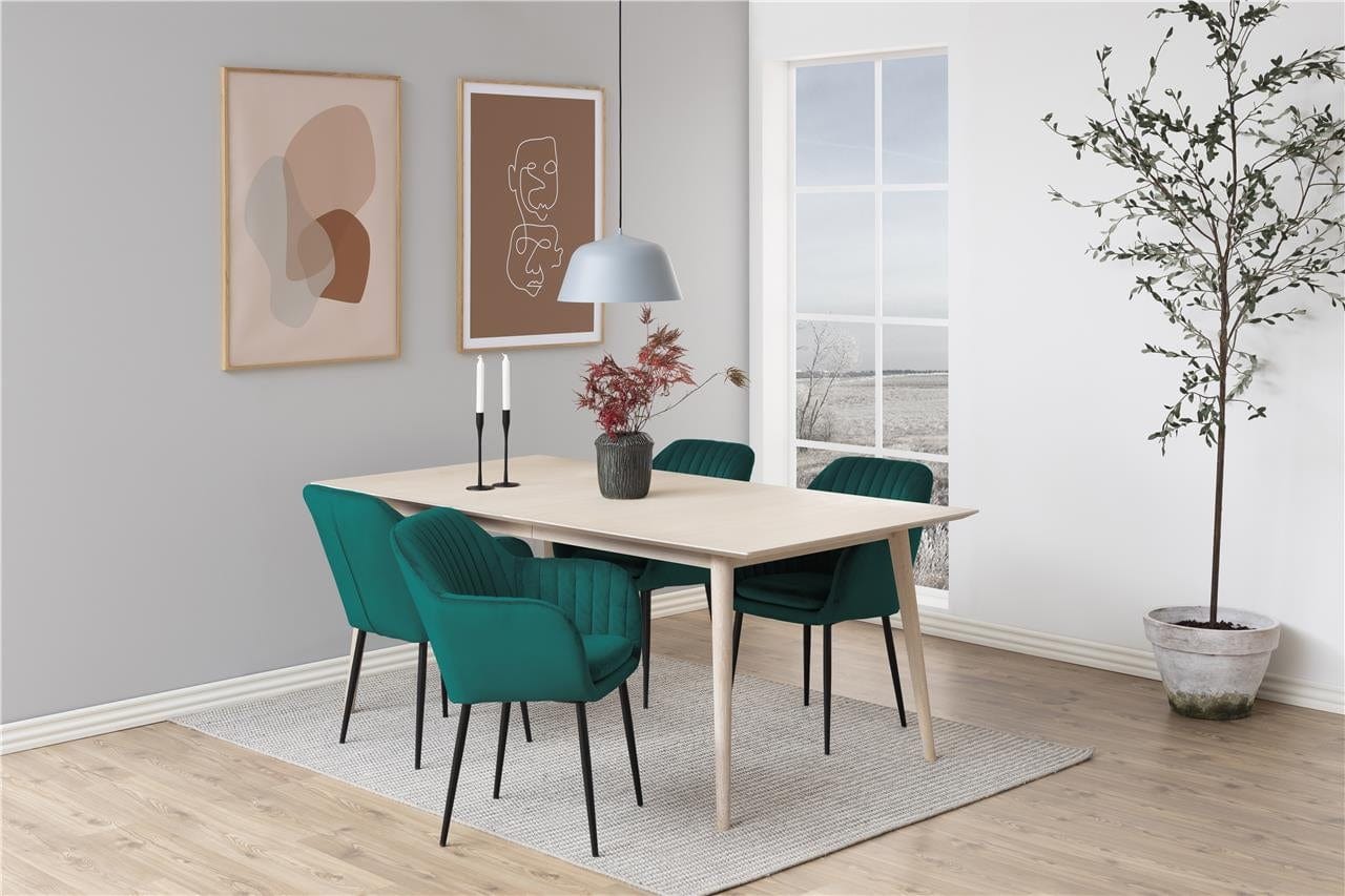Sedia da pranzo in velluto Emilia Verde (3)