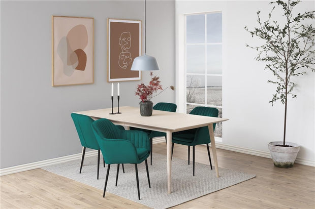 Sedia da pranzo in velluto Emilia Verde (3)