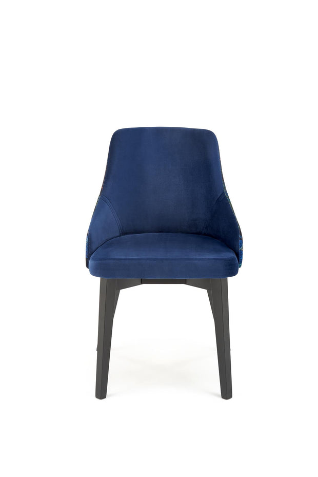 Sedia da pranzo in velluto Endo Blu (7)