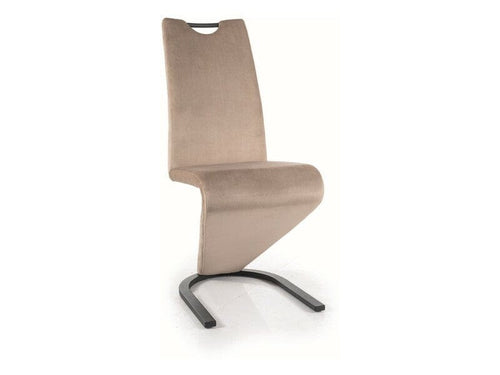 Sedia da pranzo in velluto H-090 Beige