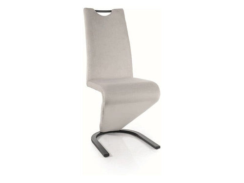 Sedia da pranzo in velluto H-090 Grigio