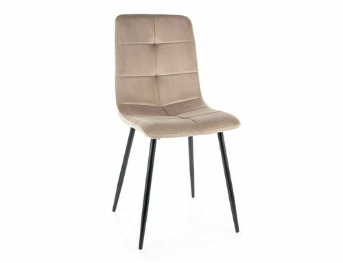 Sedia da pranzo in velluto Ivo Beige