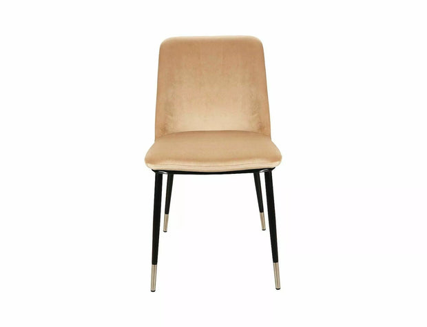 Sedia da pranzo in velluto Jill Beige (2)