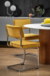 Sedia da pranzo in velluto K-510 Giallo (2)