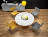 Sedia da pranzo in velluto K-510 Giallo (3)