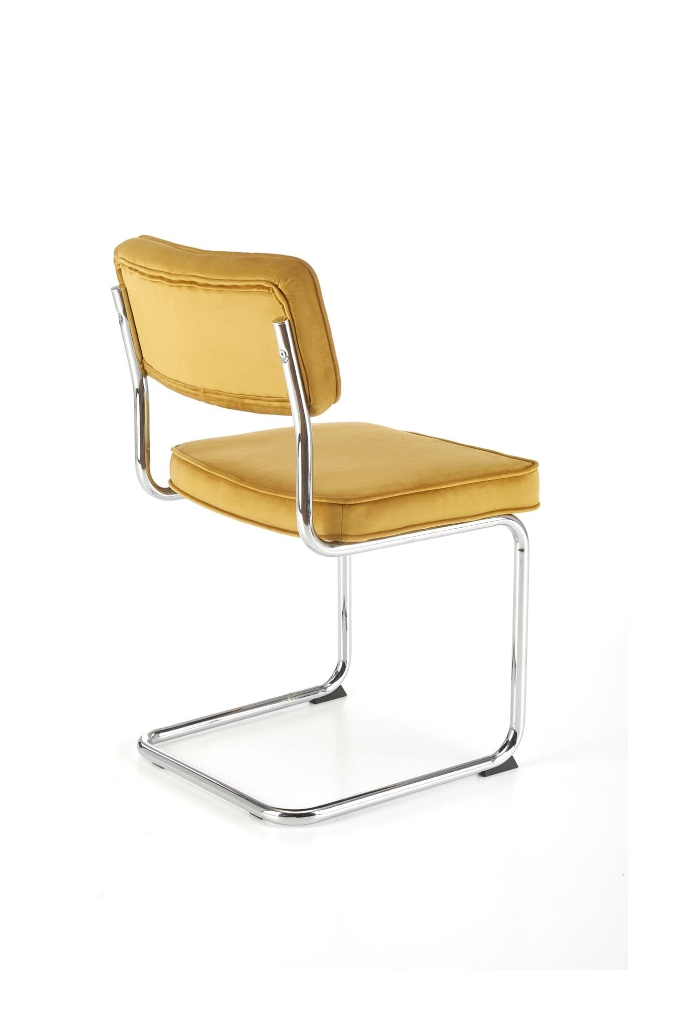Sedia da pranzo in velluto K-510 Giallo (5)