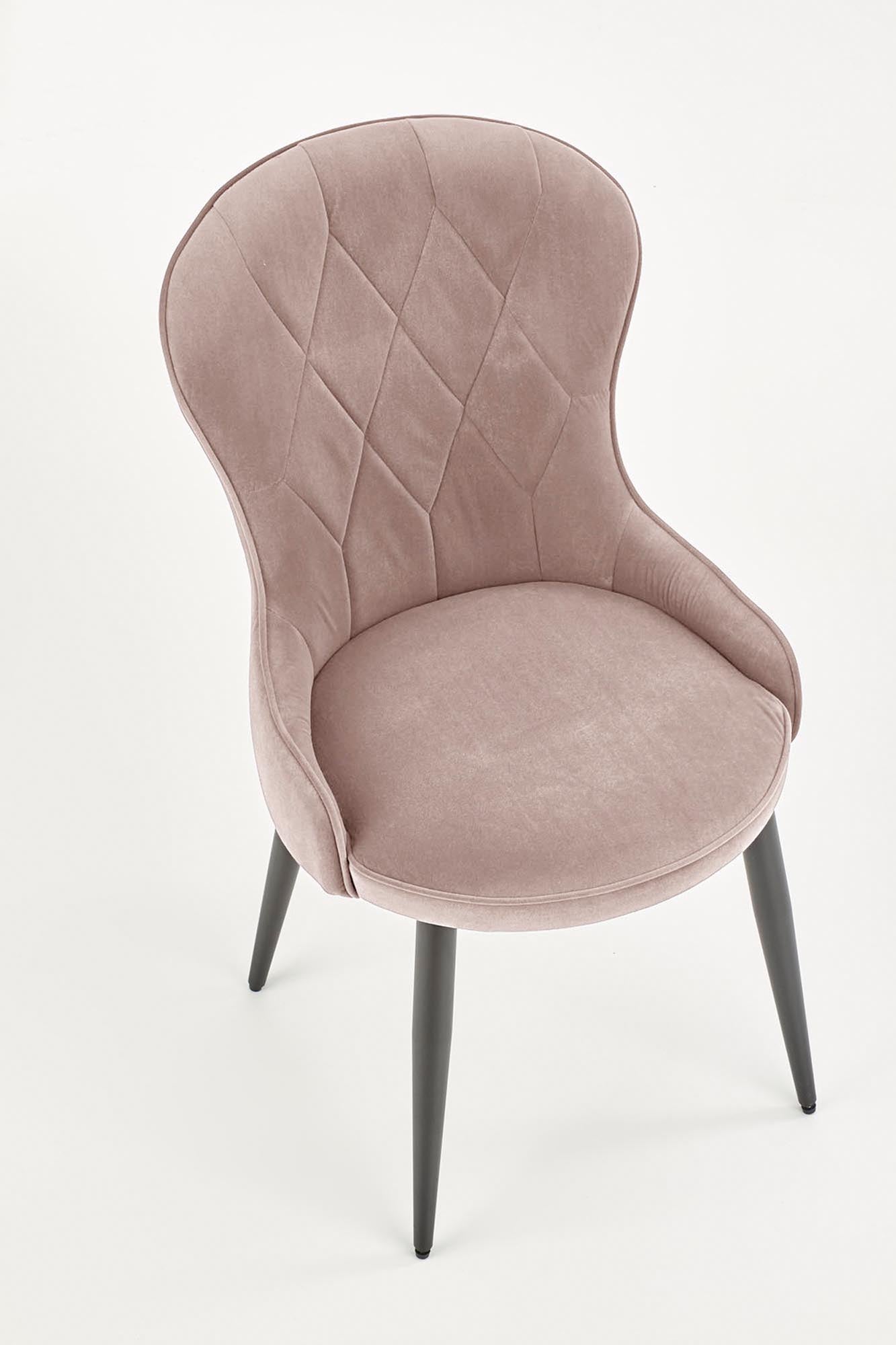 Sedia da pranzo in velluto K366 Beige (4)