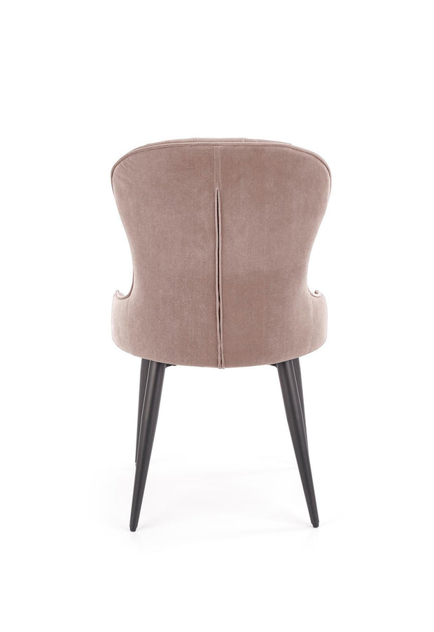 Sedia da pranzo in velluto K366 Beige (5)