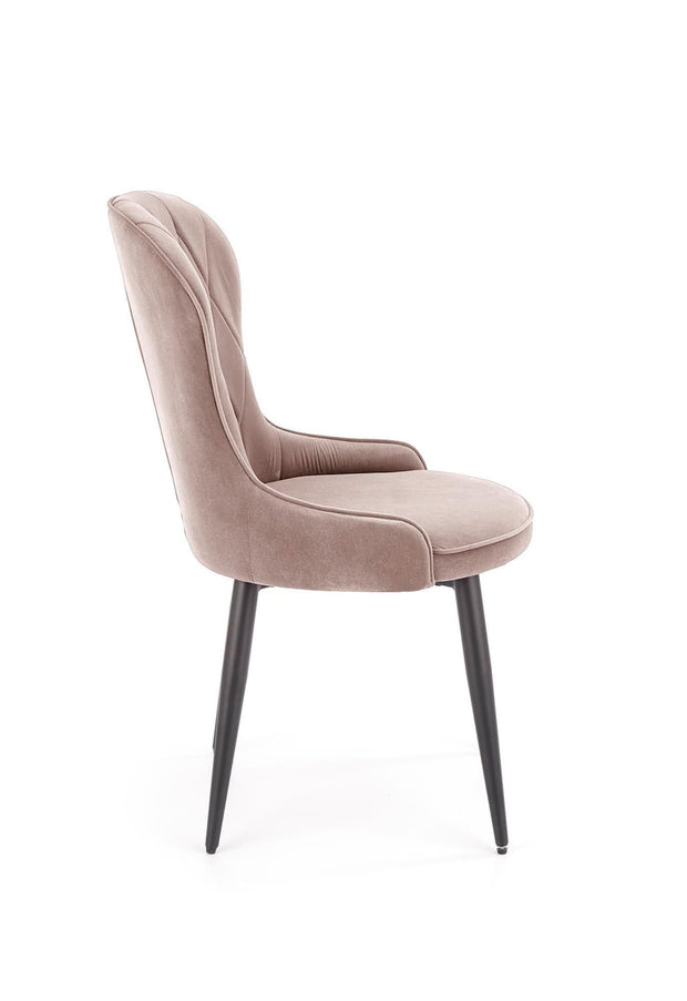 Sedia da pranzo in velluto K366 Beige (6)