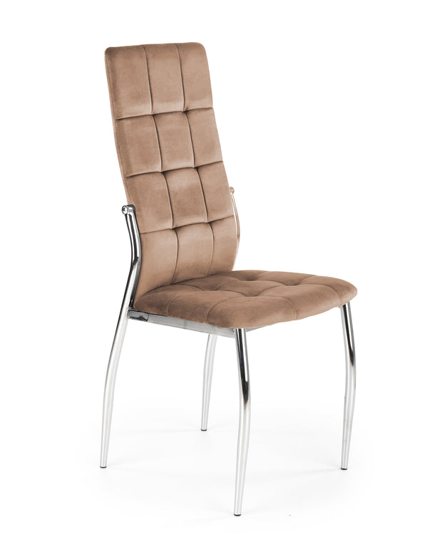 Sedia da pranzo in velluto K416 Beige