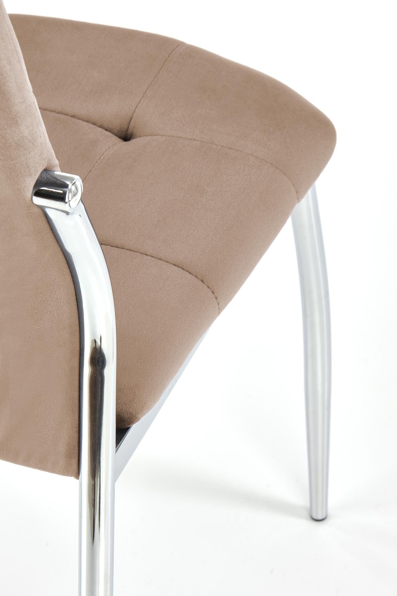 Sedia da pranzo in velluto K416 Beige (3)