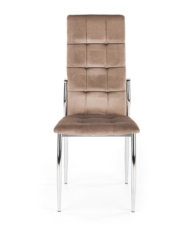Sedia da pranzo in velluto K416 Beige (4)