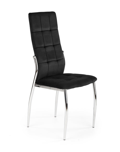 Halmar Sedia da pranzo in velluto K416 Nero
