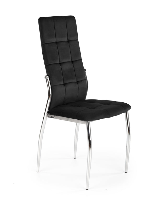 Halmar Sedia da pranzo in velluto K416 Nero