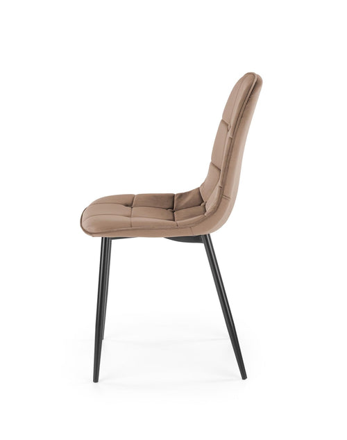 Sedia da pranzo in velluto K417 Beige (1)