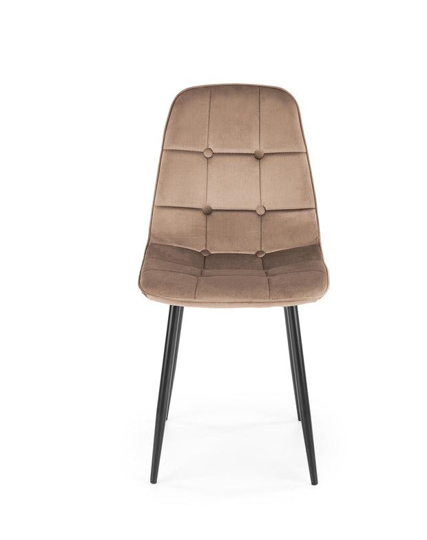 Sedia da pranzo in velluto K417 Beige (3)