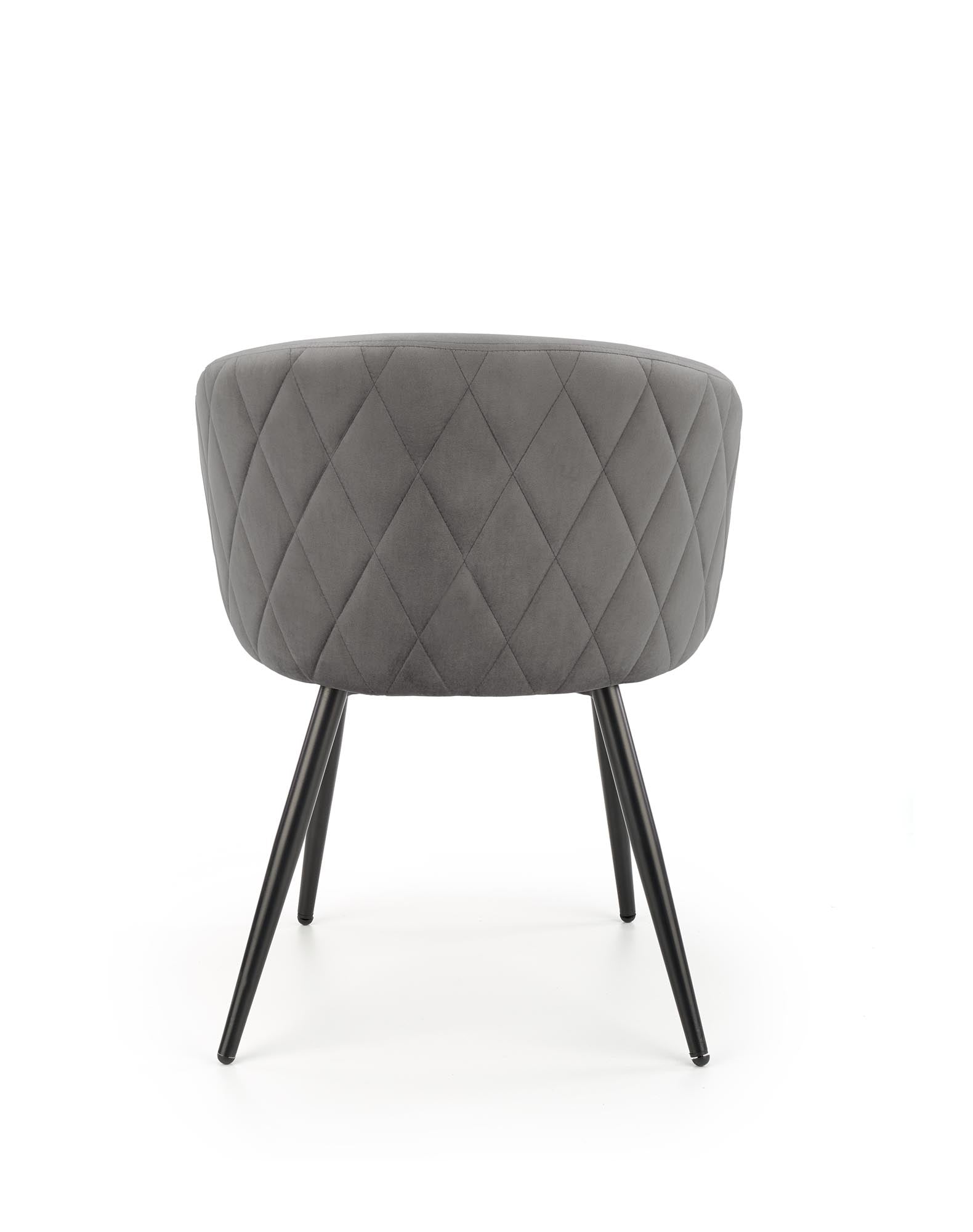 Sedia da pranzo in velluto K430 Grigio (1)