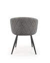 Sedia da pranzo in velluto K430 Grigio (1)