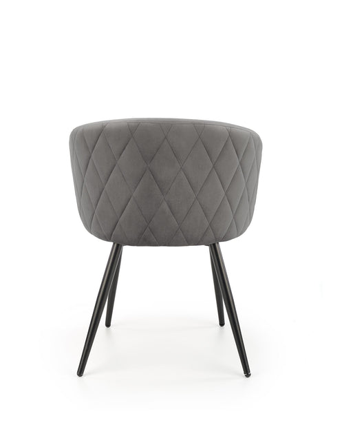 Sedia da pranzo in velluto K430 Grigio (1)