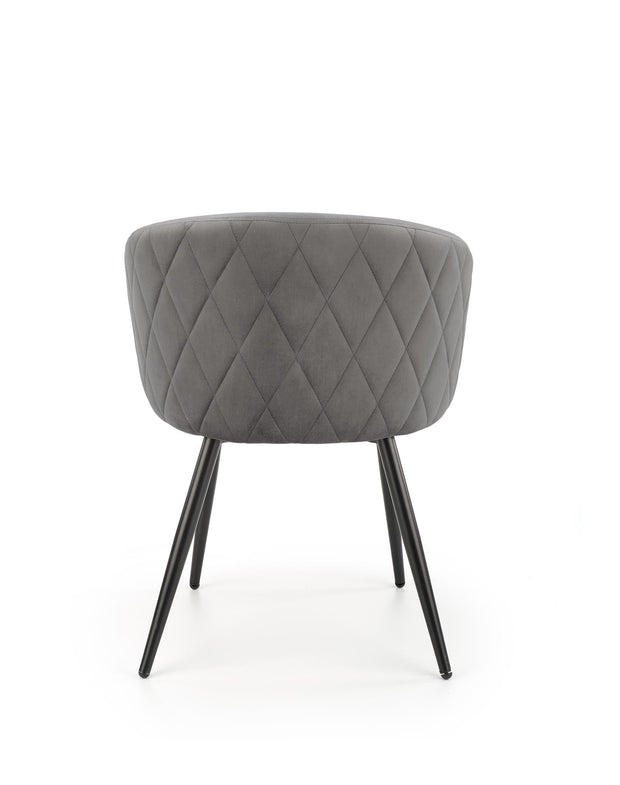 Sedia da pranzo in velluto K430 Grigio (1)