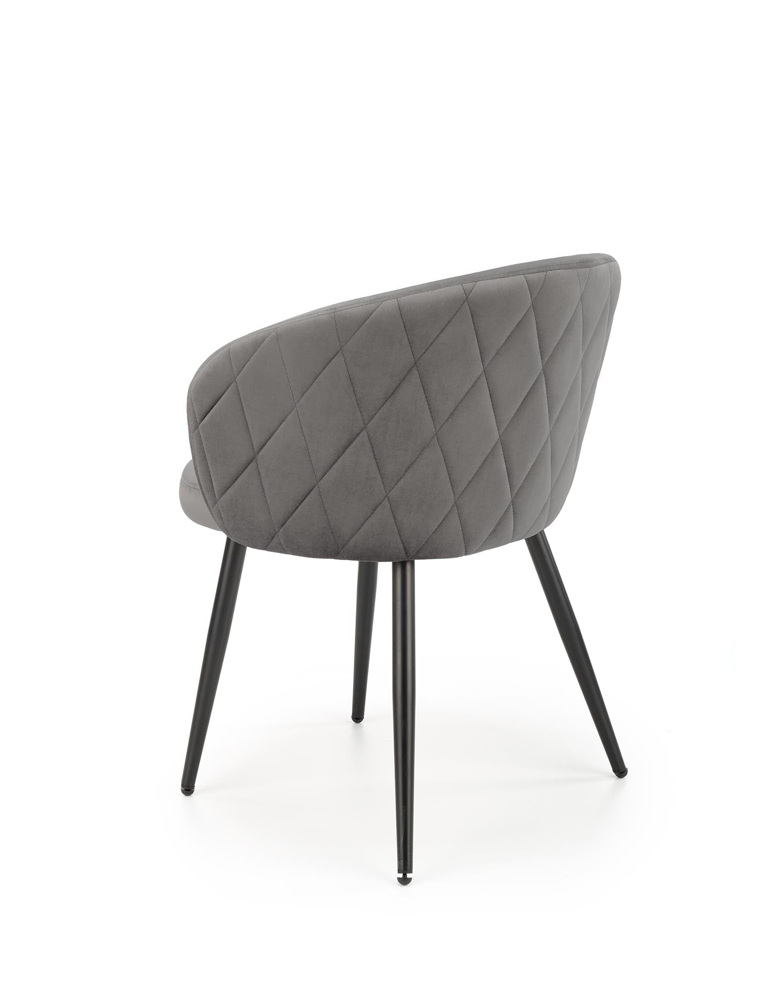 Sedia da pranzo in velluto K430 Grigio (2)