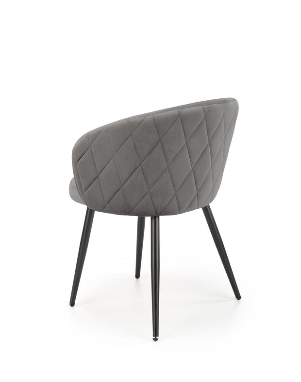 Sedia da pranzo in velluto K430 Grigio (2)