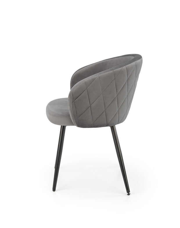 Sedia da pranzo in velluto K430 Grigio (3)