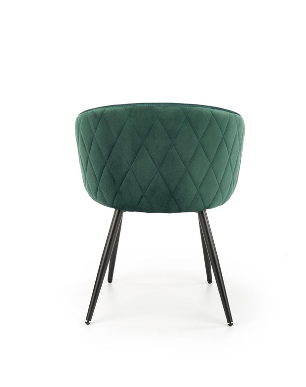 Sedia da pranzo in velluto K430 Verde (1)