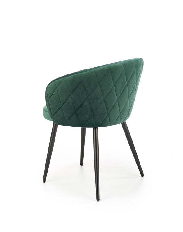Sedia da pranzo in velluto K430 Verde (2)