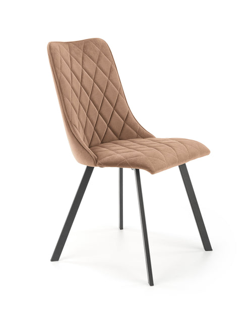Sedia da pranzo in velluto K450 Beige