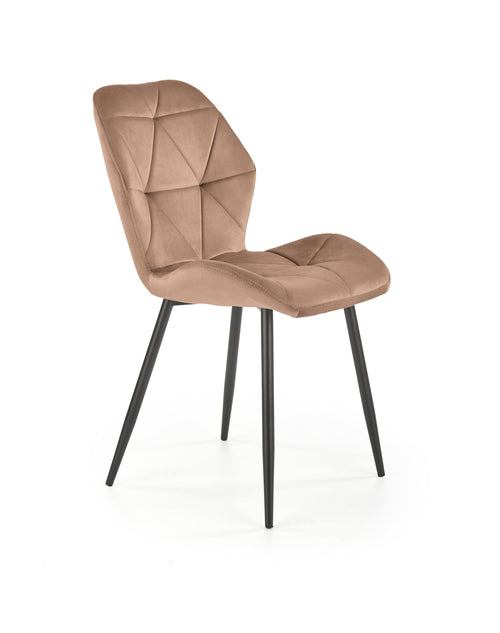 Sedia da pranzo in velluto K453 Beige