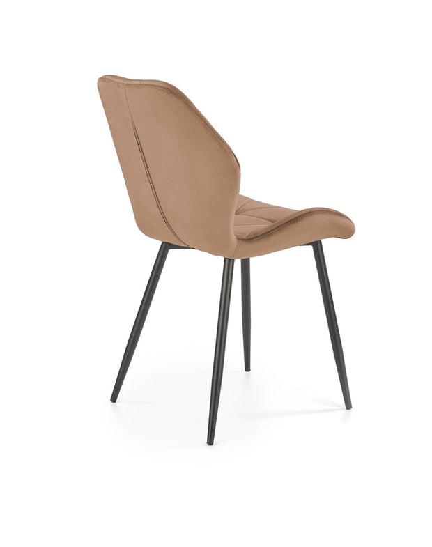 Sedia da pranzo in velluto K453 Beige (6)