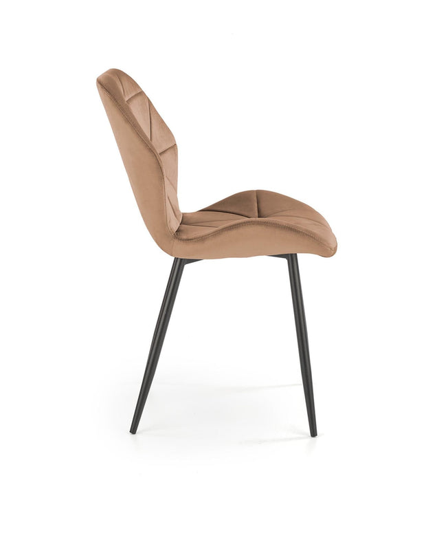 Sedia da pranzo in velluto K453 Beige (7)