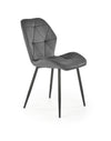 Sedia da pranzo in velluto K453 Grigio