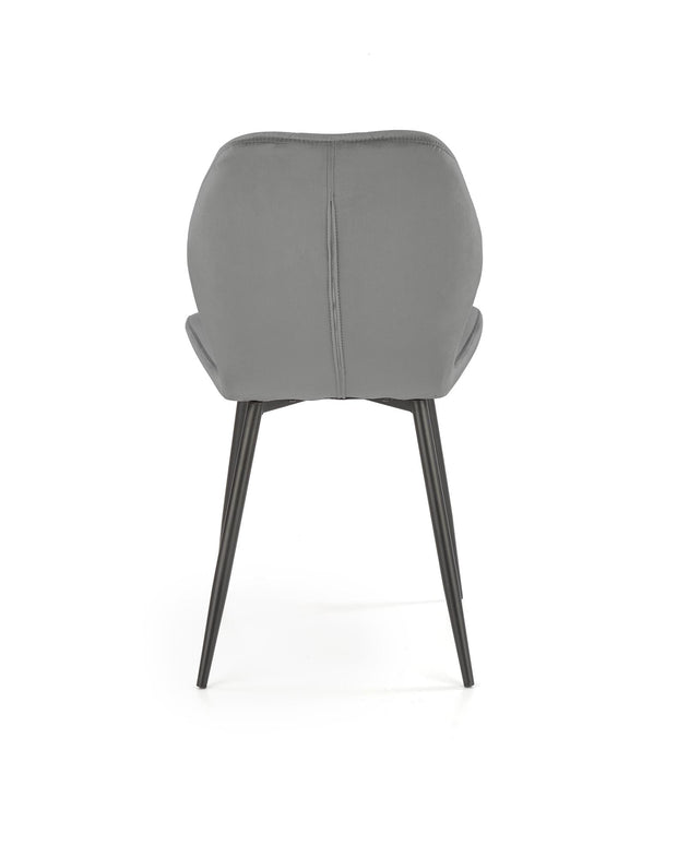 Sedia da pranzo in velluto K453 Grigio (5)