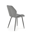 Sedia da pranzo in velluto K453 Grigio (6)