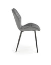 Sedia da pranzo in velluto K453 Grigio (7)