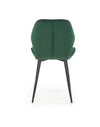 Sedia da pranzo in velluto K453 Verde (3)