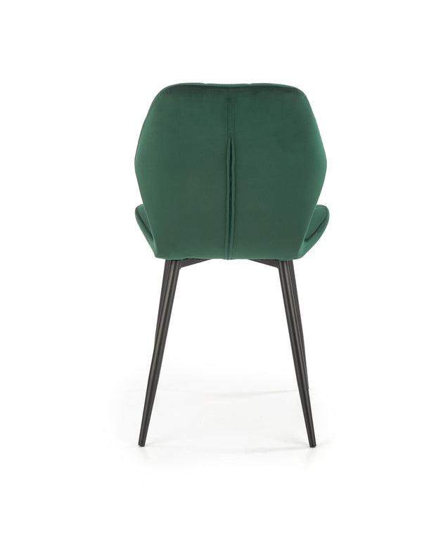 Sedia da pranzo in velluto K453 Verde (3)