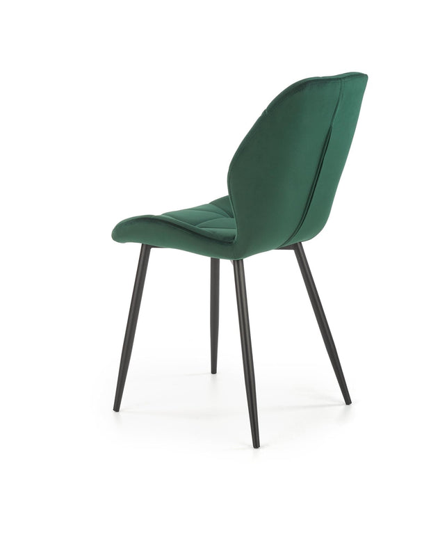 Sedia da pranzo in velluto K453 Verde (4)