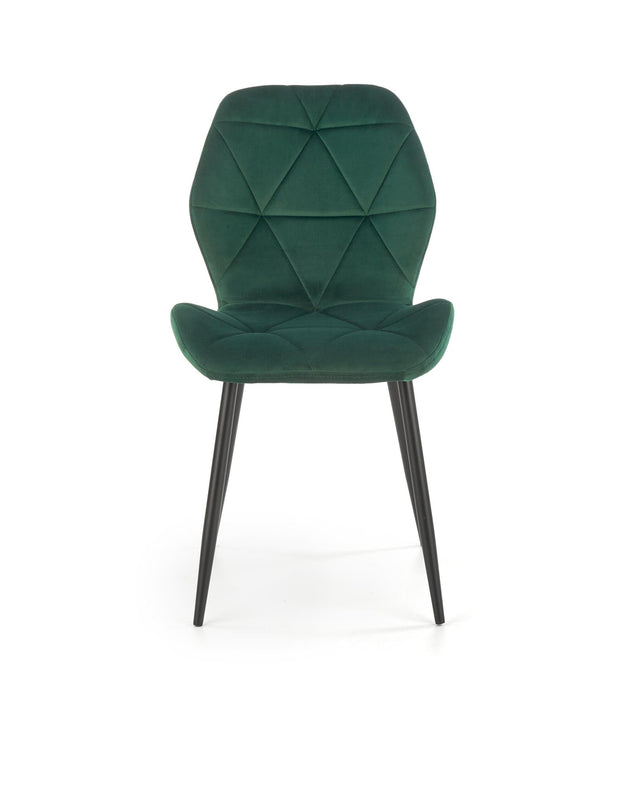Sedia da pranzo in velluto K453 Verde (5)