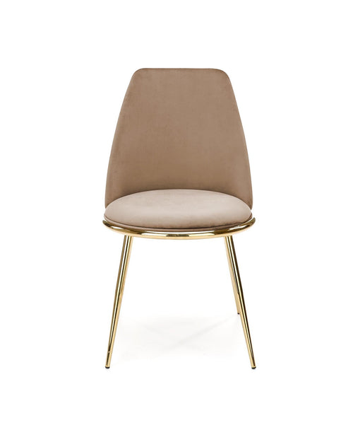 Sedia da pranzo in velluto K460 Beige (1)